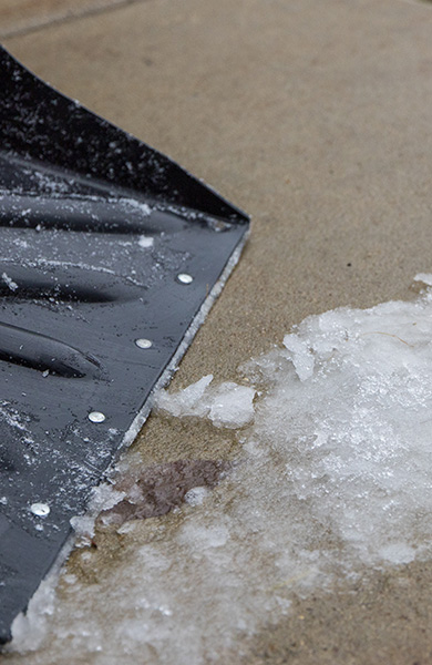 Melting Ice - Sidewalks - Use Responsibly - OxyChem Calcium Chloride