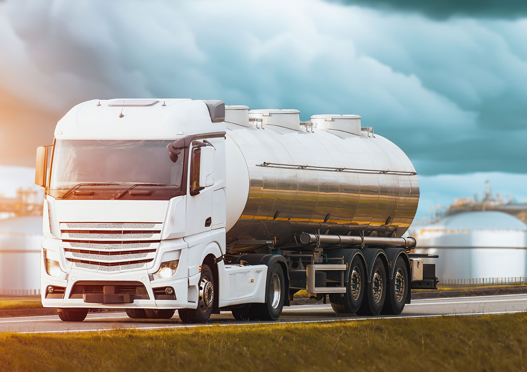 tanker truck - hydrocarbon dehydration - OxyChem calcium chloride